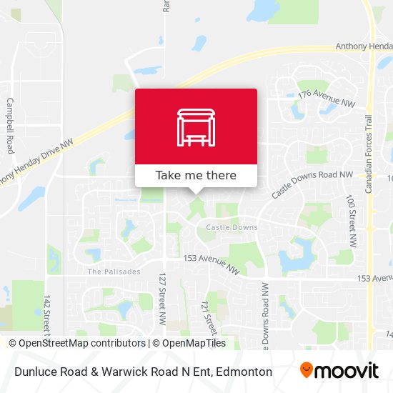 Dunluce Road & Warwick Road N Ent map