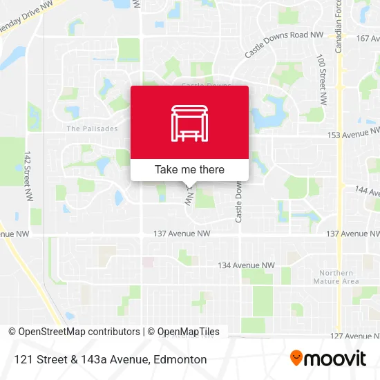 121 Street & 143a Avenue map
