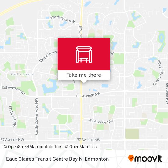 Eaux Claires Transit Centre Bay N map