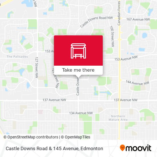Castle Downs Road & 145 Avenue map