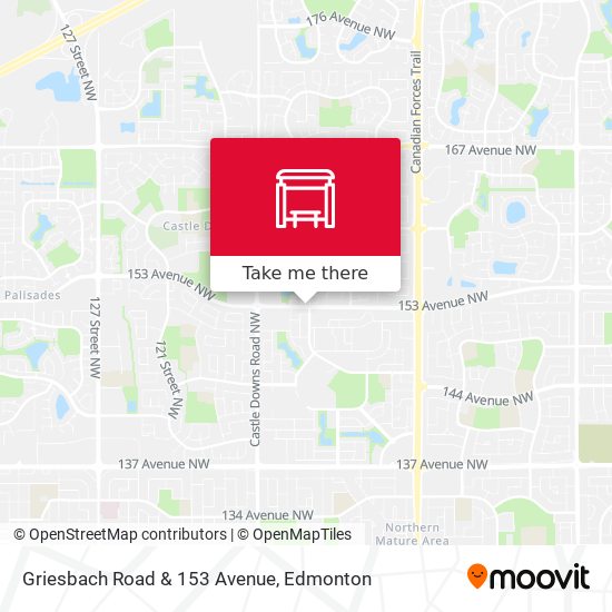 Griesbach Road & 153 Avenue map