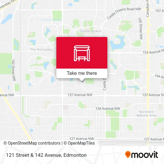 121 Street & 142 Avenue map