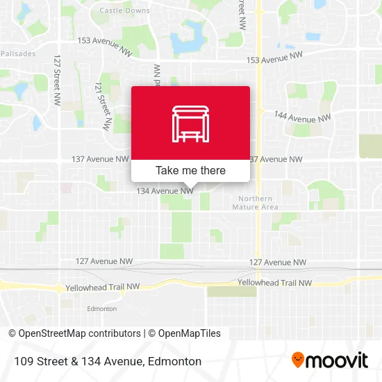 109 Street & 134 Avenue map