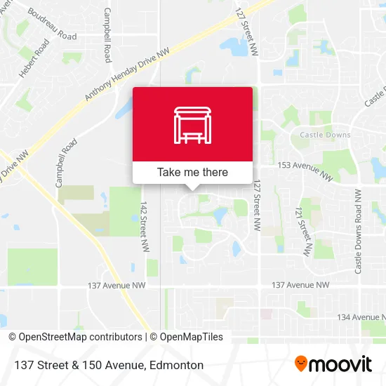 137 Street & 150 Avenue map