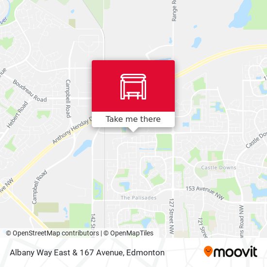 Albany Way East & 167 Avenue map