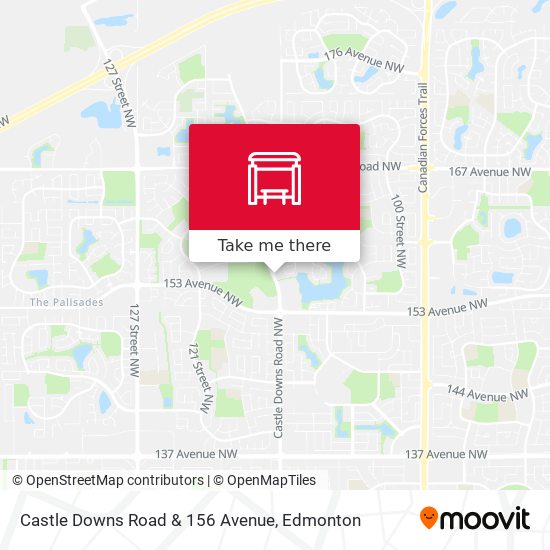 Castle Downs Road & 156 Avenue map