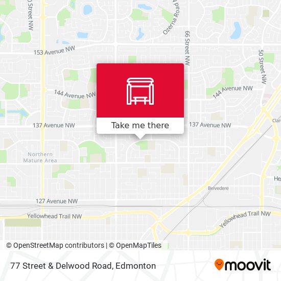 77 Street & Delwood Road map