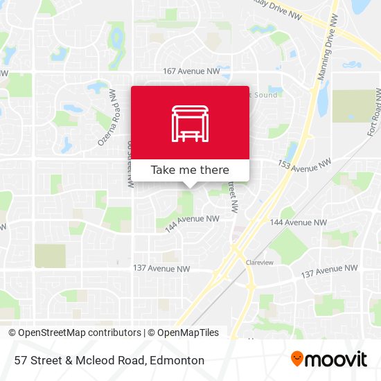 57 Street & Mcleod Road map