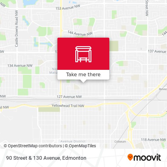 90 Street & 130 Avenue map