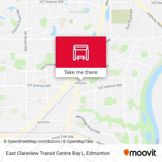 East Clareview Transit Centre Bay L map