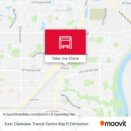 East Clareview Transit Centre Bay P map