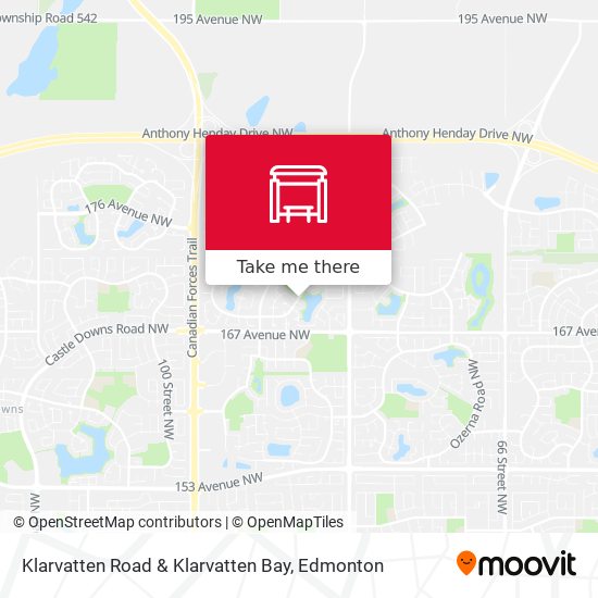 Klarvatten Road & Klarvatten Bay map