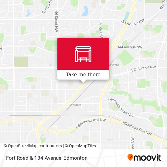 Fort Road & 134 Avenue map
