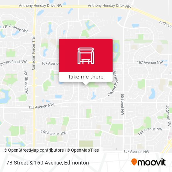 78 Street & 160 Avenue map