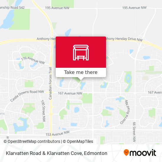 Klarvatten Road & Klarvatten Cove map
