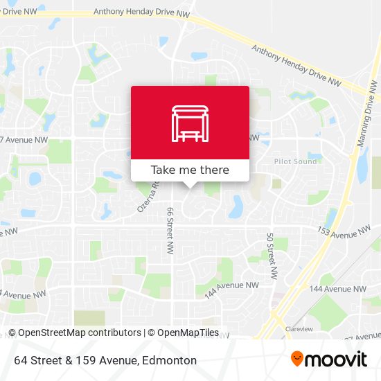 64 Street & 159 Avenue map
