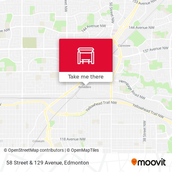 58 Street & 129 Avenue map