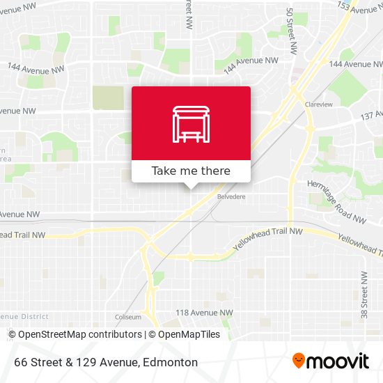 66 Street & 129 Avenue map