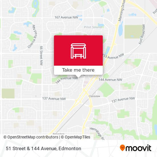 51 Street & 144 Avenue map
