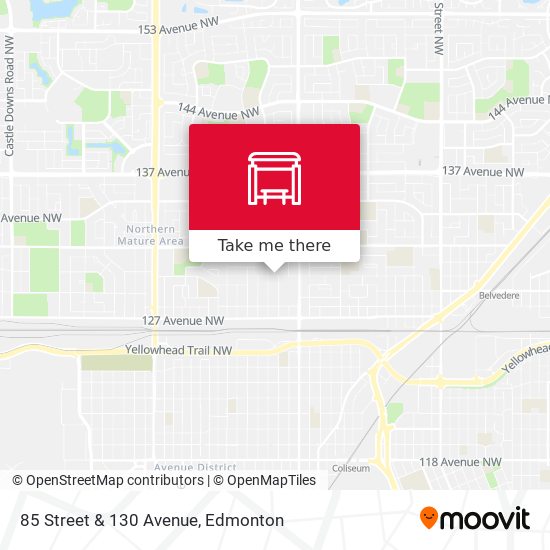 85 Street & 130 Avenue map