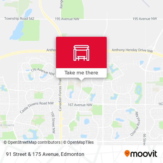 91 Street & 175 Avenue map