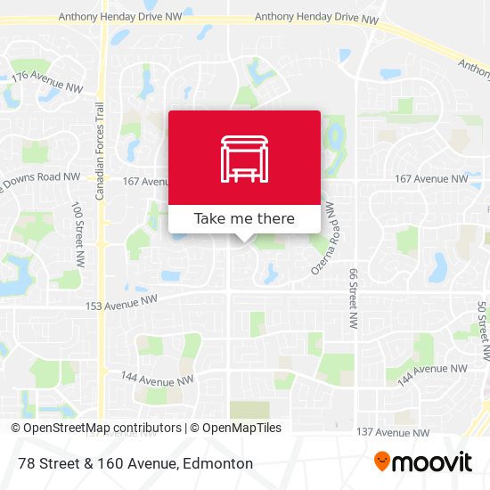 78 Street & 160 Avenue map