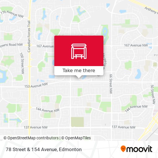 78 Street & 154 Avenue map