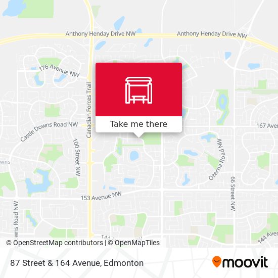 87 Street & 164 Avenue map