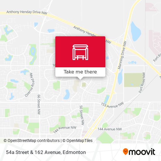 54a Street & 162 Avenue map
