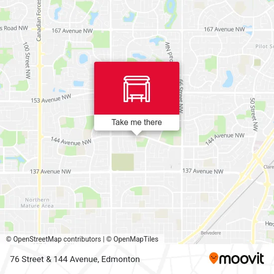 76 Street & 144 Avenue map