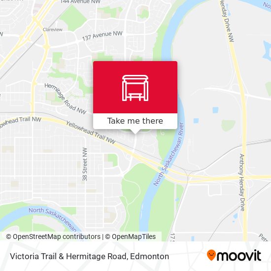 Victoria Trail & Hermitage Road map