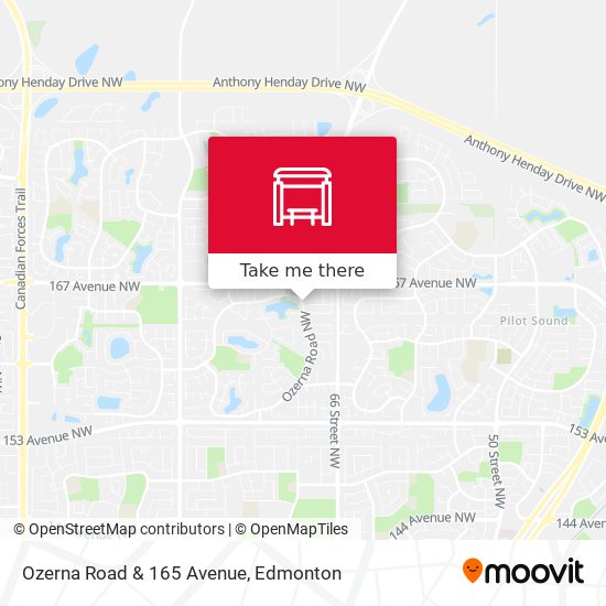 Ozerna Road & 165 Avenue map