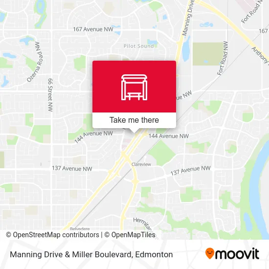 Manning Drive & Miller Boulevard map