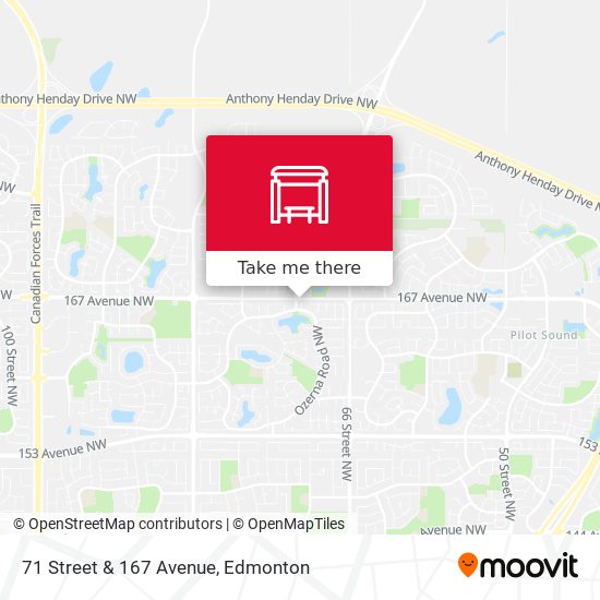 71 Street & 167 Avenue map