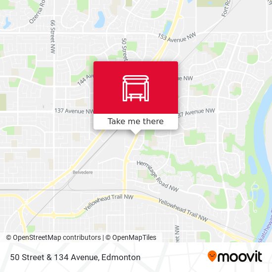 50 Street & 134 Avenue map