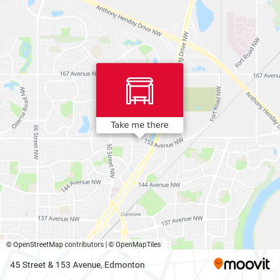 45 Street & 153 Avenue map