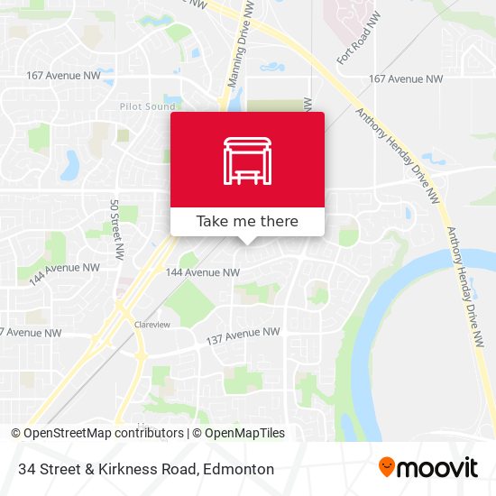 34 Street & Kirkness Road map