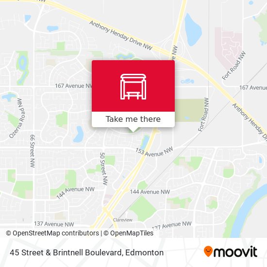 45 Street & Brintnell Boulevard map