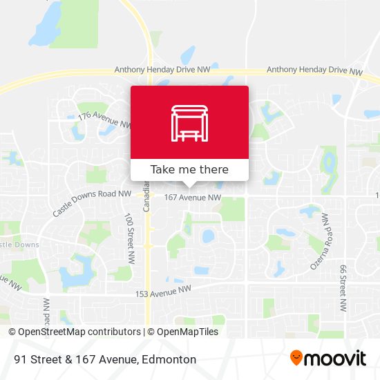 91 Street & 167 Avenue map