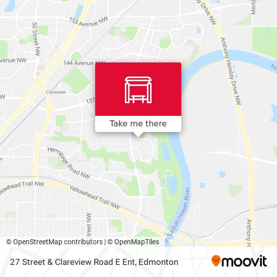27 Street & Clareview Road E Ent map