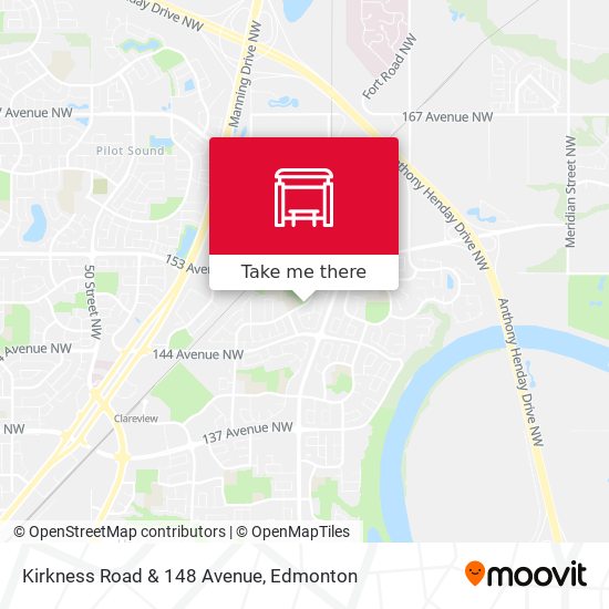 Kirkness Road & 148 Avenue map