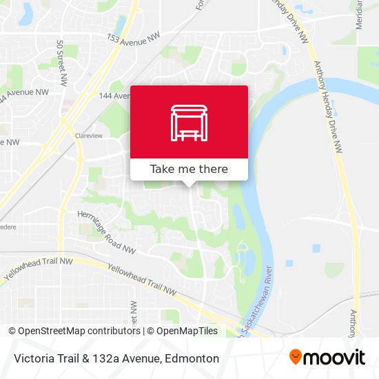Victoria Trail & 132a Avenue map
