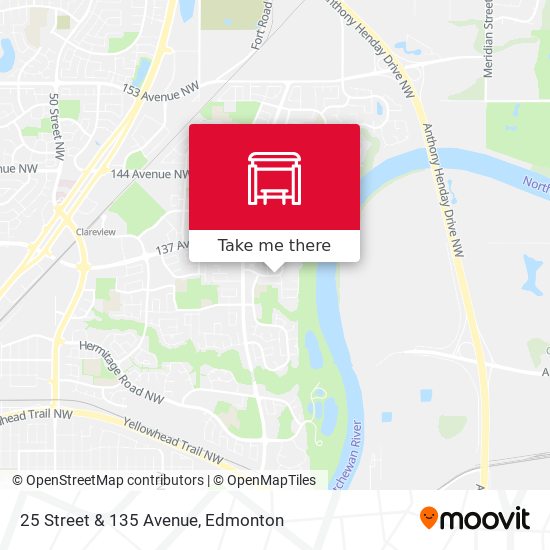 25 Street & 135 Avenue map