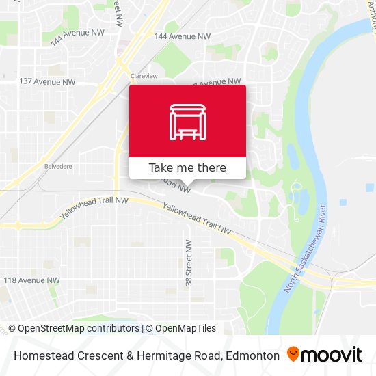 Homestead Crescent & Hermitage Road map