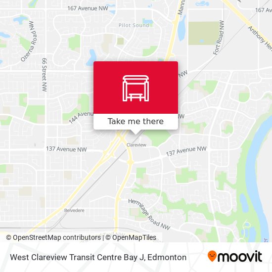 West Clareview Transit Centre Bay J map