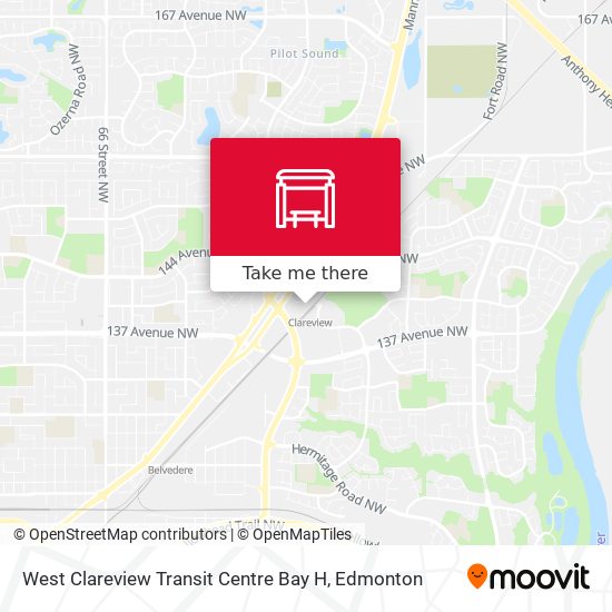 West Clareview Transit Centre Bay H map