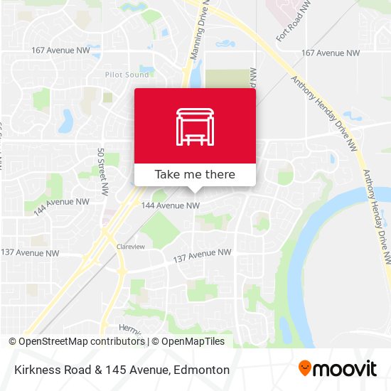Kirkness Road & 145 Avenue map