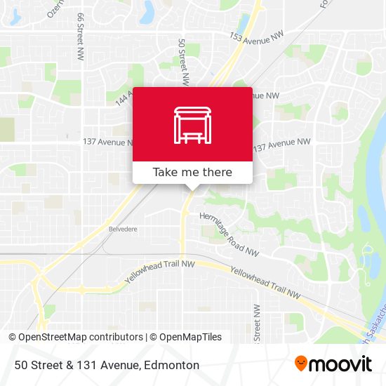 50 Street & 131 Avenue map