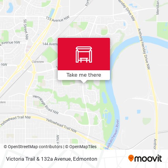 Victoria Trail & 132a Avenue map