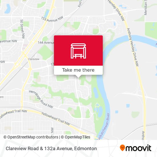 Clareview Road & 132a Avenue map